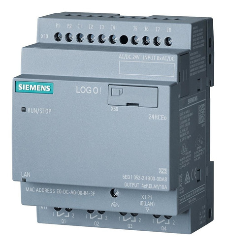 Módulo Lógicos Logo! Siemens Sin Pantalla 6ed10522hb080ba0