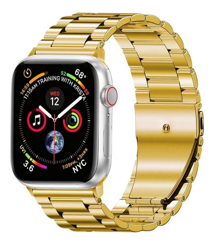 Pulseira Gomada Metal Para Apple Watch 38mm 40mm 41mm +nf