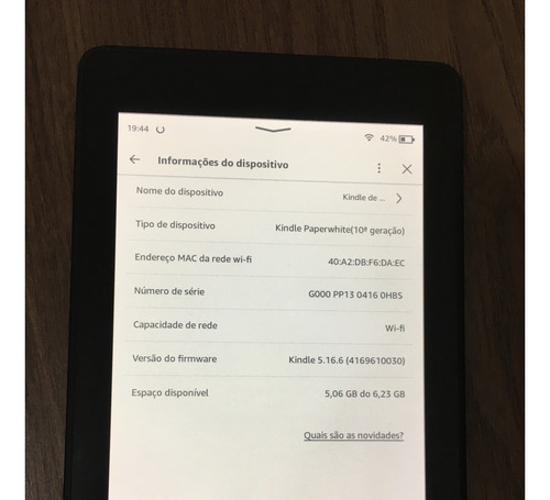 Kindle Paperwhite 10ª Geração