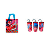 40 Bolsas Dulceros Y 40 Vasos Fiesta Lady Bug