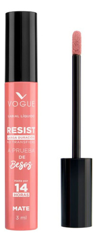 Labial Resist Vogue Romántica 3ml Acabado Larga Duración