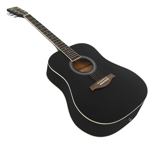 Guitarra De 6 Cuerdas Para Niños Principiantes, Color Negro