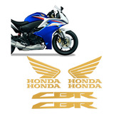 Kit Adesivos Moto Honda Cbr 600f 2012 2013 Emblemas Dourado