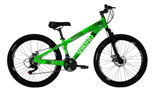 Bicicleta Vikingx Aro 26 Câmbios Importados  Aero Verde Neon