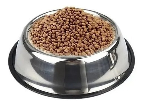 Plato Tazón Comida Agua Acero Inox Mascota Perro Gato 30 Cm