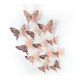 Kit De 24 Mariposas Para Decoraciones Doradas Y Platas 