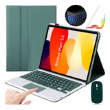 Funda C/teclado Mouse Lapiz P/xiaomi Redmi Pad Se 11'' Verde