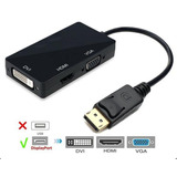 Cabo Adaptador Conversor Displayport Para Hdmi/vga/dvi