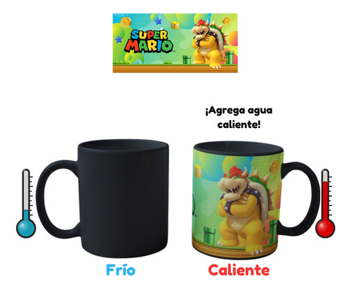 Mug Magico De Bowser Mario Bros Personalizado Con Nombre