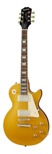 Guitarra Eléctrica EpiPhone Inspired By Gibson Les Paul Standard 50s De Caoba Metallic Gold Brillante Con Diapasón De Laurel Indio