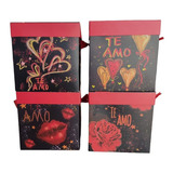 Cajas De Regalo Corazones Amor 15x15cm (12 Unidades)