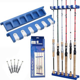 Suporte De Varas Pesca De Parede C/ 6 Suportes Rod Rack