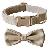 Collar De Perro Love Dream Bowtie, Collares De Terciopelo Pa