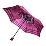 Guarda-chuva Burberry Estampado Estampa Xadrez Roxo E Rosa