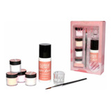 Set Completo Para Uñas Acrílicas Pincel Polvos Y Liquido