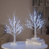 2 Piezas De Árboles De Mesa Decorativos 36 Luces Led, ...