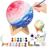 Sheful Kit De Pintura De Lámpara De Luna 3d, 7 Colores, Luz