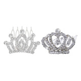 2 Piezas De Corona De Princesa Para Niños, Tiara De Diaman.