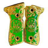 Cacha Beretta Logo Beretta Con Chapa De Oro Y Tornillos