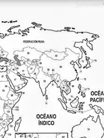 Mapa De Asia Con Y Sin Nombres Paq.con 100 Pzs T/carta