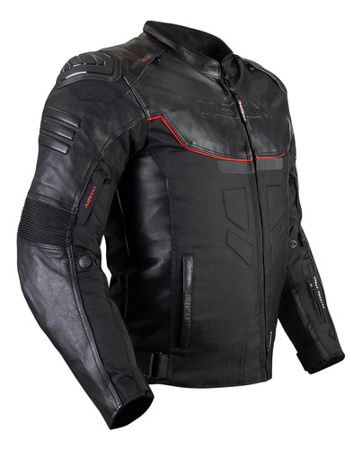 Jaqueta De Couro Motociclista Masculino Texx Falcon Proteção