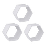Nicho Colmeia Hexagonal 3 Unidades Decorativa De Parede Loja