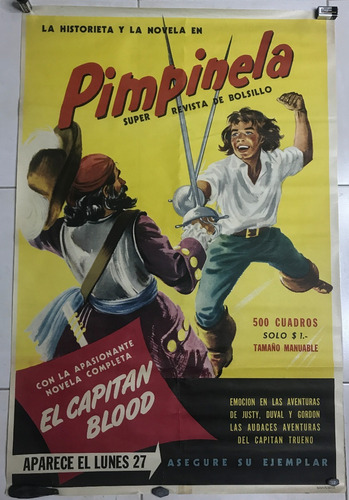 Antiguo Afiche Publicidad Revista Pimpinela Codex 1951
