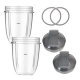 2 Vasos Nutribullet 18 Onzas Con 2 Tapas Sport Y 2 Empaques