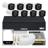 Kit 8 Câmeras De Segurança Infravermelho Dvr Intelbras 8 Ch