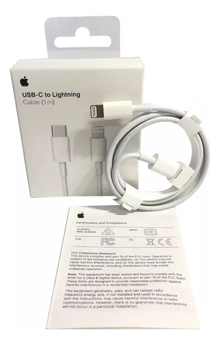 Cabo iPhone Original Apple Tipo C Lightning 100% Original Nf