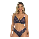 Kit 10 Conjuntos De Lingerie Bicolor Calcinha E Sutiã S/bojo