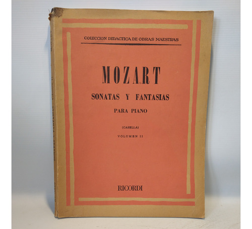 Sonatas Y Fantasias Para Piano Mozart Ricordi