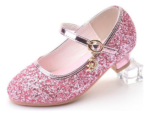 Zapatos De Cristal De Princesa De Tacón Alto Para Niña Peque