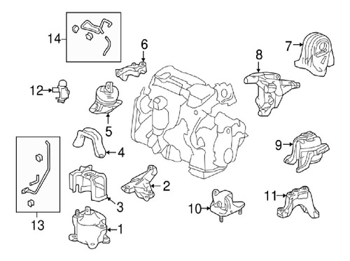 Bases Soportes De Motor Y Caja Acura Tsx K24 2.4 09 Al 13 Foto 7