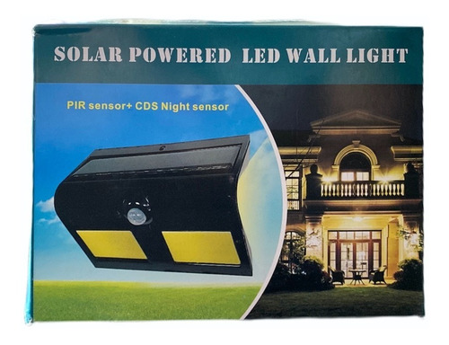 Lampara De Pared Solar Con Sensor De Movimiento