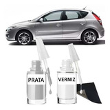 Tinta Tira Risco Automotivo Hyundai I30 Prata Cor Original**