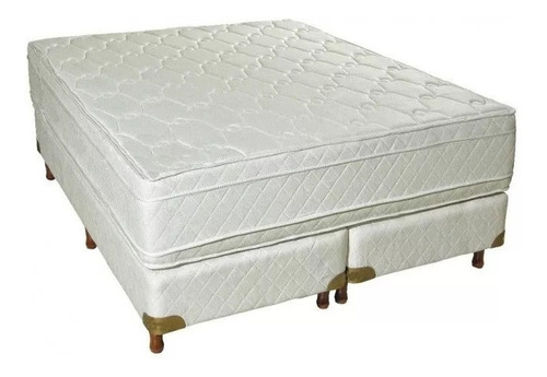 Colchon Sommier Queen Size 200x160 Resortes Doble Pillow