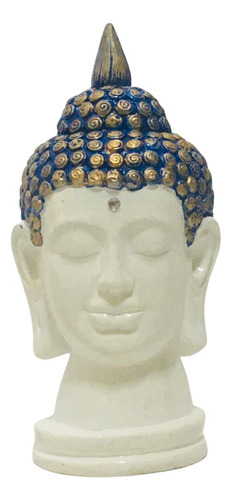 Estatueta Cabeça Buda Hindu Tibetano Tailandês Em Gesso