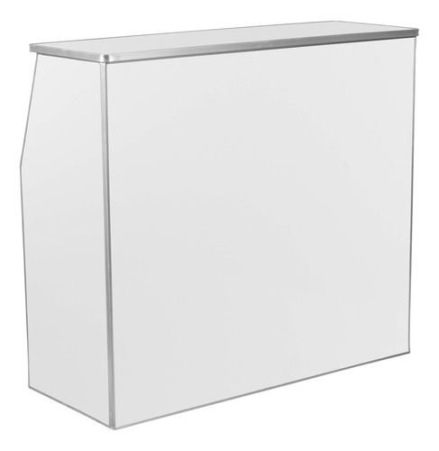 Flash Furniture Amara Barra Plegable Laminada Blanca De 4 Pi