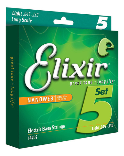 Cuerdas Elixir Para Bajo Electrico Set 5 045-130