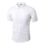 Camisa Slim Fit Hombre Manga Corta Casual Vestir Caballero