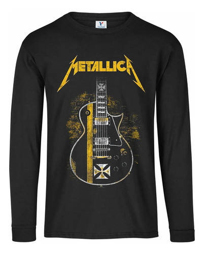 Playera Metallica, Cuello Redondo 100% Algodón 05 Ml