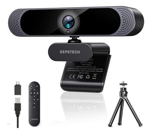 Depstech 4k Webcam, Ultra Hd 1/2.55'' Sony Sensor, 3x Dig...