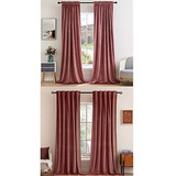 Miulee - Cortinas De Terciopelo Rosa Con Aislamiento Térmico