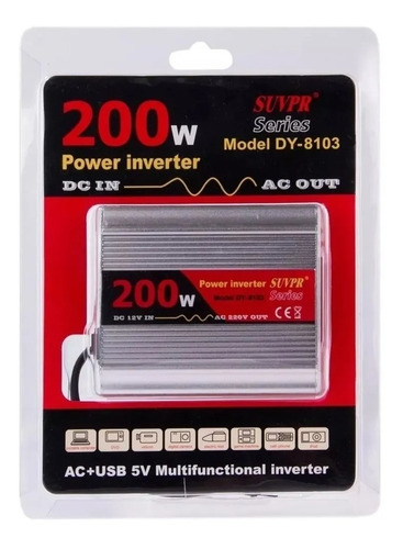 Inversor De Corriente 200w Potenciaauto 12v A 220v Conversor