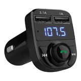 Transmisor Fm Bluetooth Cargador Doble Usb Manos Libres