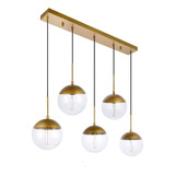 A1a9 Lampara Colgante De Cocina Con Esfera De 5 Luces, Moder