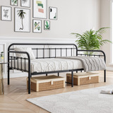 Jurmerry Marco De Sofa Cama De Metal Tamano Individual Con L