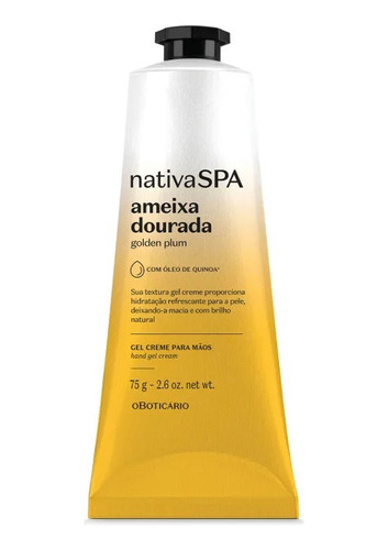 Gel Creme Para As Mãos Nativa Spa Ameixa Dourada 75g