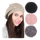 Gorro De Punto Para Mujer, Boina De Crochet A Mano Gorro